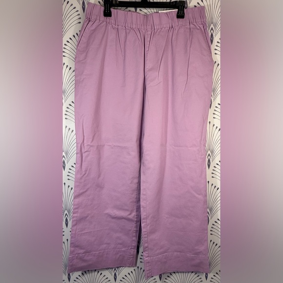Purple wide leg pull on pants - Picture 3 of 3
